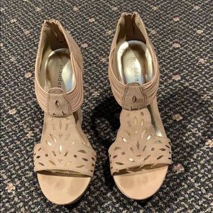 Tan wedge sandals